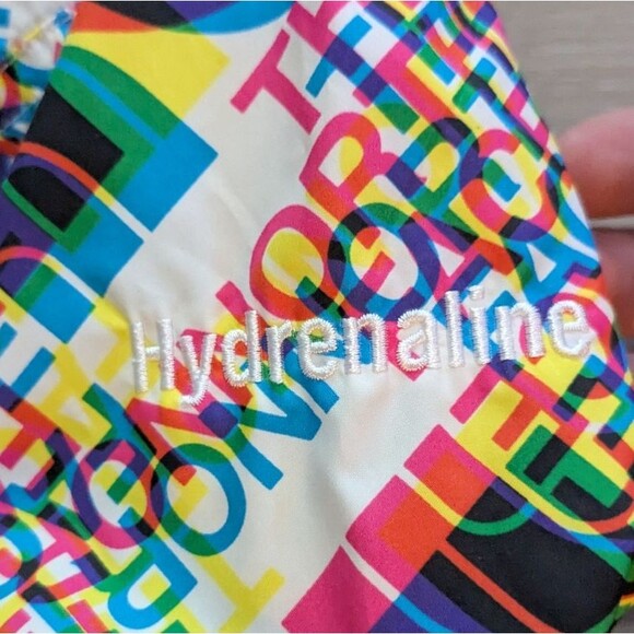 The North Face Hydrenaline Graphic Print Wind Rain Jacket Hooded Youth M 10-12 - Picture 8 of 10